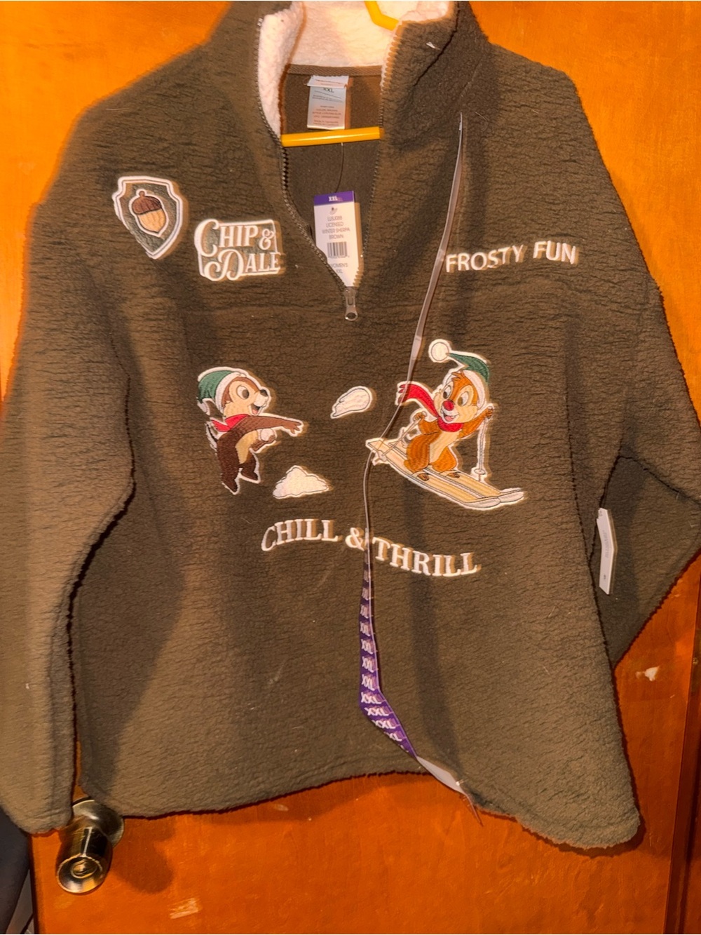 Disney Olive Green Chip 'n' Dale 'Chill & Thrill' Fleece Pullover